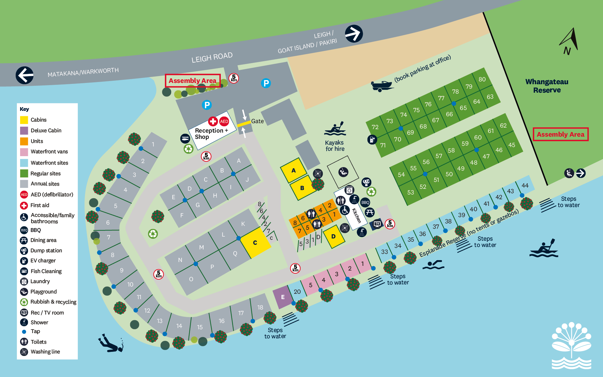 Whangateau Park Map
