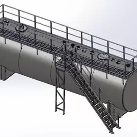 Aviation Tank With Walkway